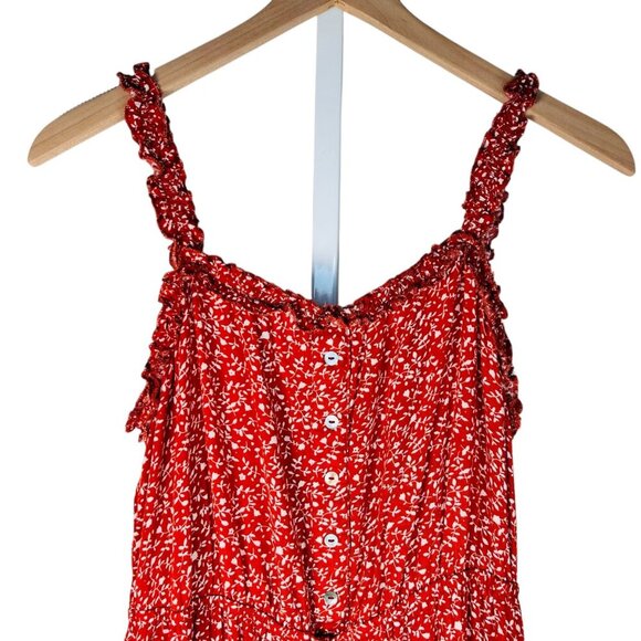 Indigo Rose Size PL Floral Maxi Dress Prairie Cottage Western Bow Ruffle - Picture 3 of 8